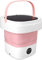 Mini tragbare Waschmaschine, Faltbare kleine Waschmaschine und Trockner Combo, 7.5L Eimer Waschmaschine mit Drain Korb für Unterwäsche, Socken, Baby-Kleidung, Wäsche, Wohnung (Rosa)