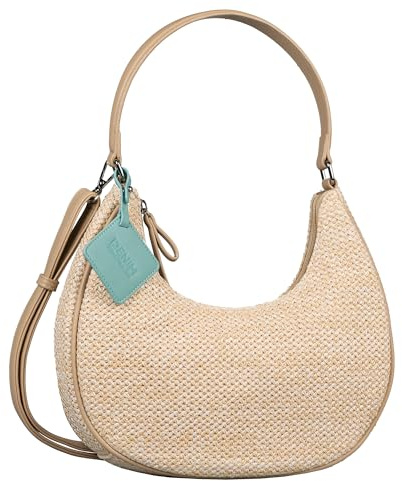 TOM TAILOR Denim Ivona Damen Umhängetasche Handtasche Klein Beige