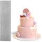 Tortenspachtel zum Glätten Kuchenschaber Edelstahl mit Skala Tortenspachtel Kuchen Glatter Silber 30×8cm Teigschneider für Gebäck Kuchen Zuckerguss Buttercreme Mousse DIY Backen Werkzeug