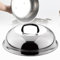Coperchio wok rotondo multifunzionale in acciaio inossidabile con manico, coperchio teppanyaki per friggere in casa, cuocere al vapore, grigliate all'aperto (34 cm)