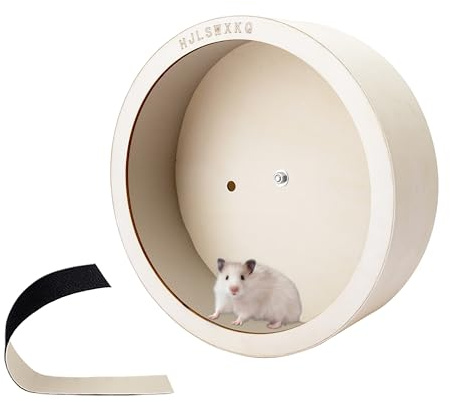 HJLSWXKQ 15in Wooden Chinchilla Wheel Silent with Removable Washable Track