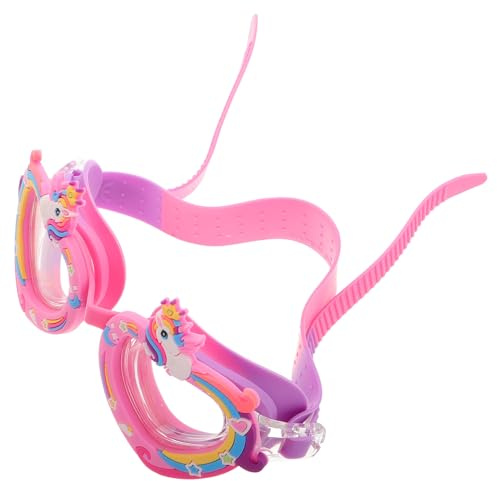 Mikinona Gafas de Natación Infantiles Unicornio con Protección Uv Antivaho y Diseño de Dibujos Animados Ajustables y Resistentes para Niñas Piscina y Playa