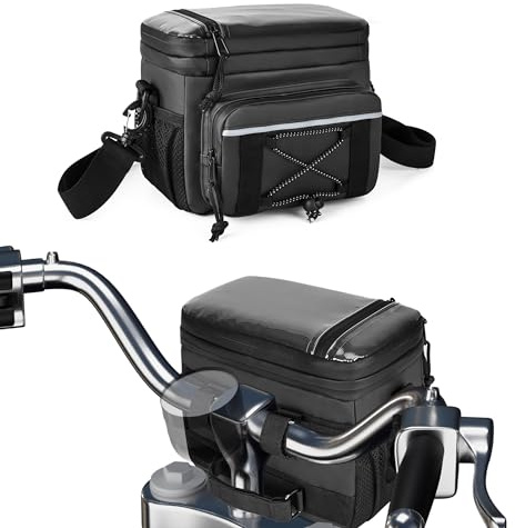 HODRANT Bolsa Impermeable para Manillar de Motocicleta, Solo la Bolsa | Bolsa para Manillar de Bicicleta con Ventana Transparente de Pvc para Teléfono Móvil