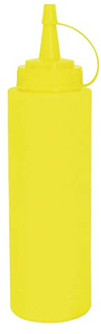 Vogue Yellow Squeeze Sauce Bottle 35oz - Condiment Seasoning Squirt Dispenser W834
