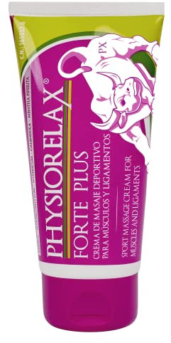 Physiorelax - Forte Plus, Crema de Masaje, Preparación y Recuperación de Músculos y Ligamentos, Antes y Después del Ejercicio, Uso Personal y Profesional, con Árnica e Ingredientes Naturales - 75 ml