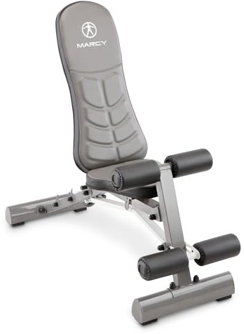 Marcy Deluxe Foldable Utility Bench Gym Equipment - SB-10100 , Black