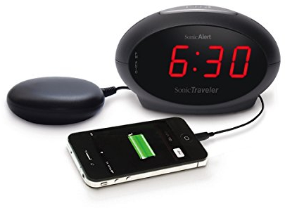 Geemarc SBT600 - Extra Loud Alarm Clock with Tone and Volume Control, Bed Shaker and Snooze Function - USB Charging Port - For the Hard to Wake, Hard of Hearing and Deaf - UK Version