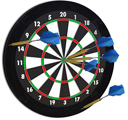 Relaxdays 10021529_46 Dart Auffangring R5, Catchring Dartscheibe, 4-teilig, Surround f. Dartboards, EVA, 45 cm, schwarz