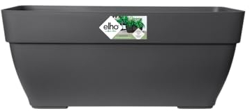 elho Vibia Campana Trough 80 - Übertopf für Außen - Ø 76.5 x H 33.3 cm - Schwarz/Anthrazit