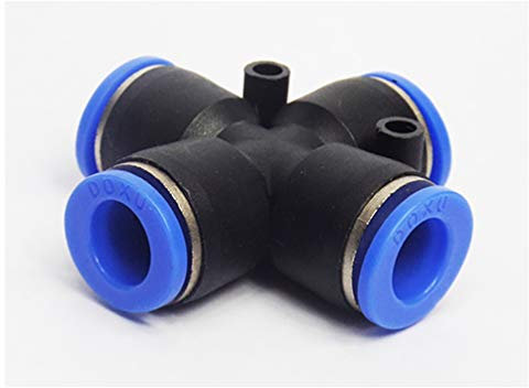 Raccord rapide à croix tube Ø 4 mm air comprimé connecteur pneumatique joint 4