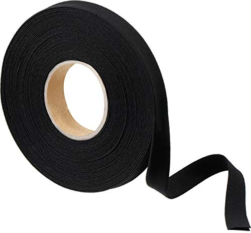 Jetec 1/2 Inch Double Fold Bias Tape Bias Binding Wide Fold Cotton Tape for Sewing Seaming Hemming Piping Quilting Projects(10 Yards,Black)