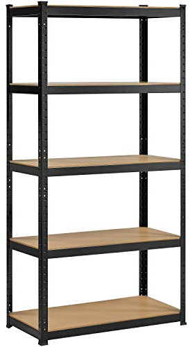Yaheetech Lagerregal Stehende Regaleinheiten Kellerregal Standregal mit 5 Höhenverstellbaren Böden für Keller Lager Garage, 90×45×180cm, 1325 kg Last