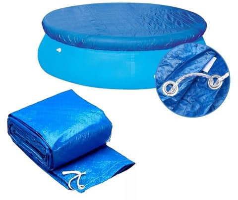 Bâche solaire ronde pour piscine hors sol, housse anti-poussière pour piscines gonflables (183 cm)