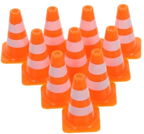Milisten 20Pcs Mini Traffic Cones Miniature Road Signs for Interactive Learning for Traffic Awareness and Symbol Recognition for and Educational