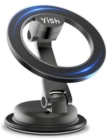 YISH Soporte Magnetico Movil Coche 360° Rotation Suporte Telemovel Carro Magnet Compatible con iPhone 17 Pro MAX Air 16 15 14 All Smartphones