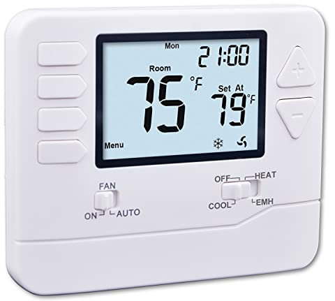 Heagstat H721 Non-Programmable Heat Pump Thermostat, 2 Heat/1 Cool, with 4.5 sq. Inch Display