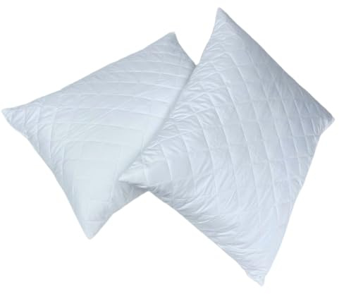 Soft Touch Quilted Pillow Cover Set of 2 (Standard) with Real Thread Stitching