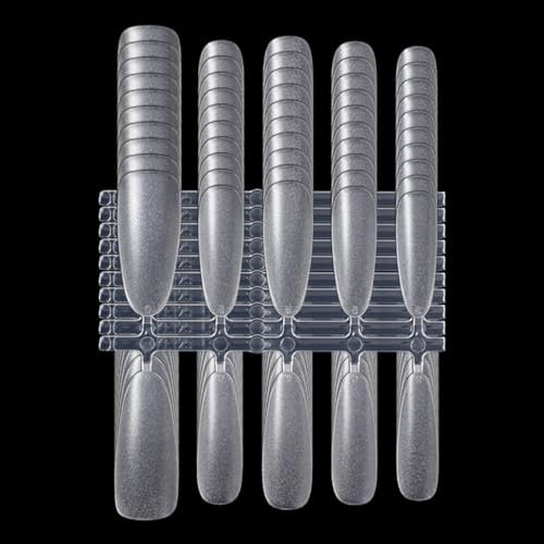 GNALIA 100 Pièces Acrylique Capsules Ongles Transparent Pose Americaine Ongle Avec Valise De Rangement Pour Les Studios De Manucure Et Diy Nail Art À La Maison