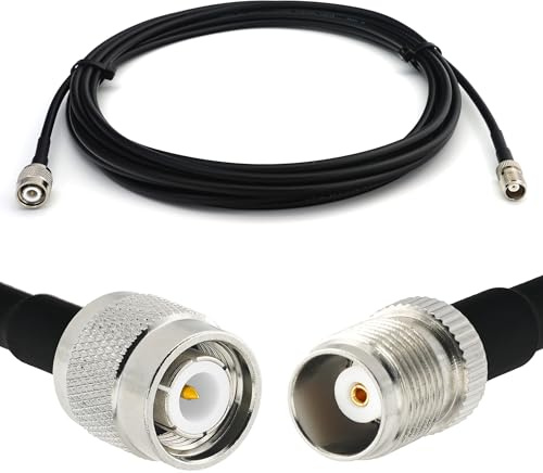 20m TNC Male till TNC Female RG58/U koaxialkabel — 20 meter förlängningskoax (50 Ohm) — för RF-antenn/HAM-radio/CB/trådlös