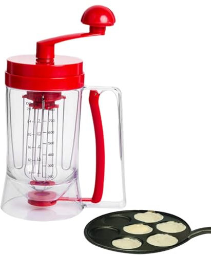 Dispenser Per Pastella - Dispenser Per Pastella Per Pancake | Dispenser E Mixer Per Pastella Per Pancake Da 900 Ml Con Funzione Di Agitazione | Dispenser Per Uso Alimentare Per Pancake, Cupcake, Waffl