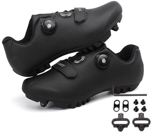 Meiju Mateju Chaussures VTT Homme et Femme Chaussure de Cyclisme avec Crampons Chaussure Velo Route Homme et Chaussure VTT Adulte Automatique Semelle Dure Chaussures de Vélo
