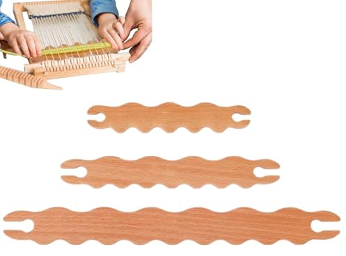 Navette de tissage, bâtons de tissage écharpe | 3 pièces Stick de tissage de navettes en bois - Outils de tricot pour les débutants, l'artisanat fait à la main, les programmes de mariage