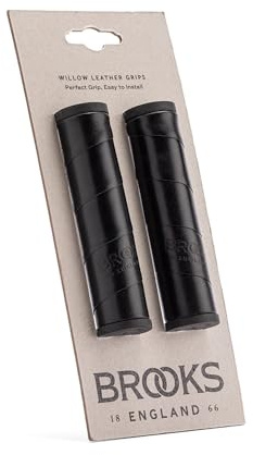 Brooks England Willow Leather Grip for Urban and Trekking Bikes, Black