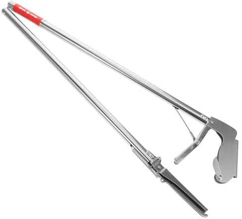 ARTSEWPLY Pinza para Serpientes y Pesca De Acero Inoxidable, Pinza De Extensión Plegable De 120 Cm Boca Recta, Herramienta De Agarre para Reptiles, Cangrejos y Actividades Al Aire Libre