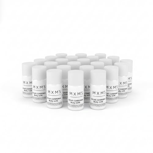 50 Botellitas de Body Milk 20 ml para Alojamiento Turístico - Leche corporal monodosis individual, hidratación diaria suave, envases pequeños para baño y reposición fácil
