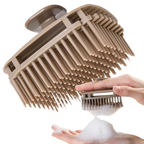Spazzola per shampoo per capelli, spazzola massaggiante quadrata per cuoio capelluto, strumento per la cura delle setole morbide, scrubber per lavaggio in TPE con design confortevole | accessorio per