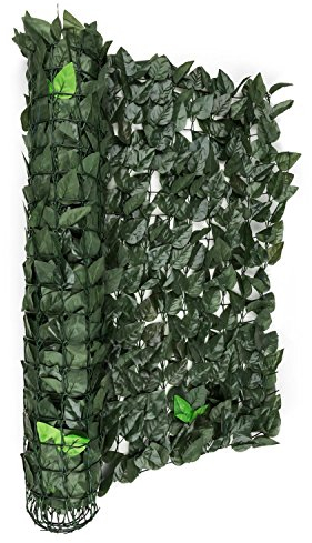 blumfeldt Fency Dark Leaf - Clôture Brise-Vue en Imitation Feuilles de 300x100 cm pour Balcon, terrasse, Jardin - Vert foncé et Clair