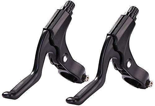 IKAAR Bremshebel Fahrrad Fahrradbremsgriff Mountain Road Bike Bremshebel Lenker Universal Bremsen Für Fahrräder, Aluminiumlegierung Fahrradbremse 2,2 cm Durchmesser Schwarz 1 Paar