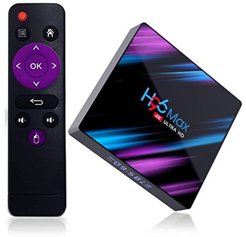 H96 Max Android 10.0 TV Box Smart TV Box 4G RAM 32G ROM Rockchip RK3318 Quad Core 2.4G / 5.0G WiFi LAN Bluetooth 4.0 HD 4K Reproductor multimedia inteligente (4GB RAM + 32GB ROM)