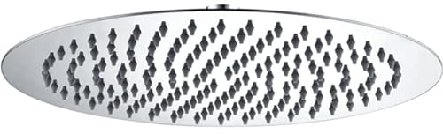 IMEX - Rociador para ducha redondo acero inoxidable S316 - Apto para exterior/interior - alcachofa para ducha extraplano Ø 25 cm RDN002/AC