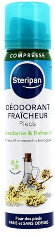 Steripan - Déodorant Fraîcheur Pieds - Parfum Frais - Format Compressé - Désodorise et Rafraîchit - 75ml