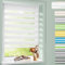 Homland Doppelrollo Klemmfix ohne Bohren B70 x H200 cm(Stoffbreite 65cm) Weiß, Duo Rollo, Rollo Klemmrollos lichtdurchlässig & verdunkelnd, Verstellbar Fensterrollo Sonnenschutz