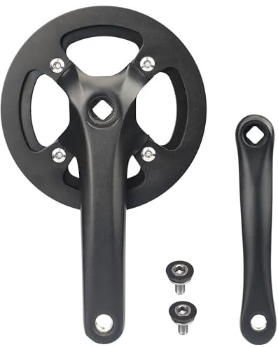 MEGHNA Singel Speed Kurbelgarnitur 38T Crankset 170mm Fahrrad Kurbelgarnitur ALU-Kurbeln Kettenradgarnitur MTB/Citybike/Stadtrad/Damenfahrrad/E Bike