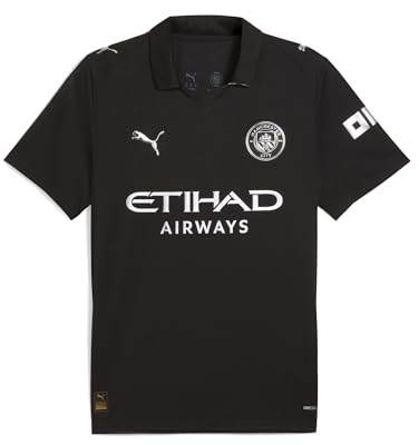 PUMA Mens Manchester City 25/26 Away Jersey | Official replica football shirt;short sleeves; regular fit; dryCELL moisture-wicking; breathable fabric