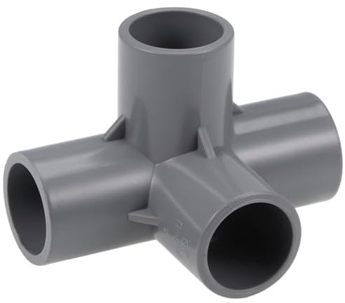 TOP-VIGOR 10 conectores de tubería de PVC de 4 vías, conectores de esquina en T de 20 mm, empalmes de tubo deslizante de 4 vías, conector de ángulo recto para conexión de tubería de agua de jardín