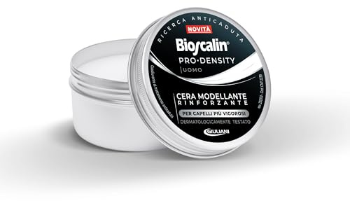 Bioscalin PRO•DENSITY Uomo Cera Modellante, Rinforzante per Capelli più Vigorosi, Media Tenuta, Look Naturale, Finitura Opaca e Invisibile, 60 ml
