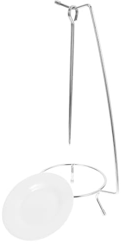 Milisten Support à Brochettes en Acier Inoxydable avec 2 Brochettes Support Suspendu Compact pour Barbecue Ustensile Cuisine Extérieur pour Grillades Camping et Pique-Niques