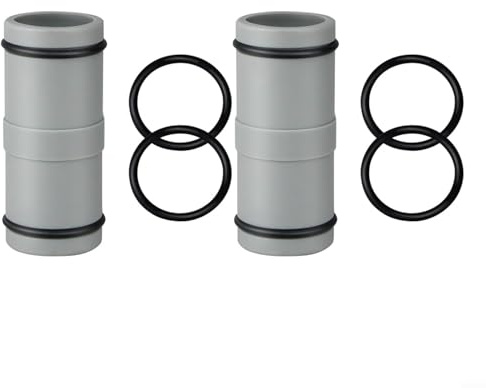 Glewi Conector recto de manguera de piscina de 32 mm con junta tórica de goma para control de flujo de agua de piscina sobre el suelo, salida de 1-1/4 pulgadas (2 piezas)