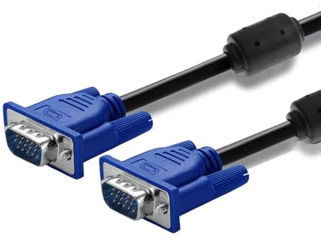 LFHUKEJI VGA Standard 15-Pin Male to Male Cable, 4.8Ft(3+5)
