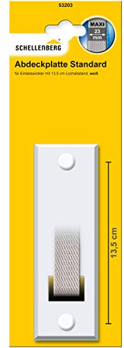Schellenberg 53203 Rolladengurt Abdeckung Lochabstand 13,5 cm, Standard Maxi, für Gurtwickler und Einlasswickler, weiß