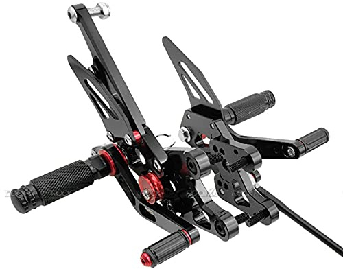Set di pedane posteriori per moto per Yamaha FZ1 2006-2016, FZ8 2010-2013 Non-ABS, poggiapiedi regolabili, leva del cambio, pedale del freno, pedane posteriori