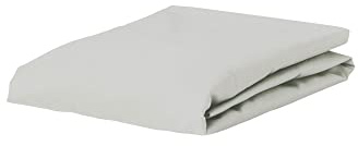ESSENZA Spannbettlaken The Perfect Organic Jersey Silver, 180-200 x 200-220 cm - 95% Bio-Baumwolle Perkal (GOTS), 5% Elasthan - Uni