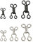 Sewing Hooks and Eyes Closure, 12 Pairs Bra Hook Eye Closure, Underwear Hook and Eye Closure, Sewing DIY Craft Accessories, 3 Sizes, for Bra, Clothes, Skirts, Pants(Black and Silver)