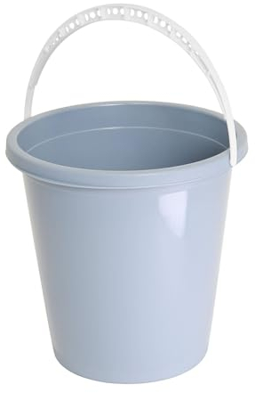 10 Liter Eimer mit Henkel aus Kunststoff Putzeimer Haushaltseimer Wassereimer Universaleimer Plastikeimer Ernteeimer Kübel Garteneimer Kunststoff-Eimer blau (10 Liter)