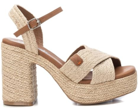 REFRESH - Sandalia Mujer Beige - Calzado Cómodo y Versátil - Moda casual - Modelo 17154401 (Talla 39)