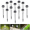 Bawoo Lampe Solaire Exterieure Jardin 12PCS Lampe Jardin LED au Sol Etanche IP65 Décoration Eclairage Solaire Extérieur Pour Chemins Pelouse Terrasse Automatique Rechargeable (Blanche Froide)